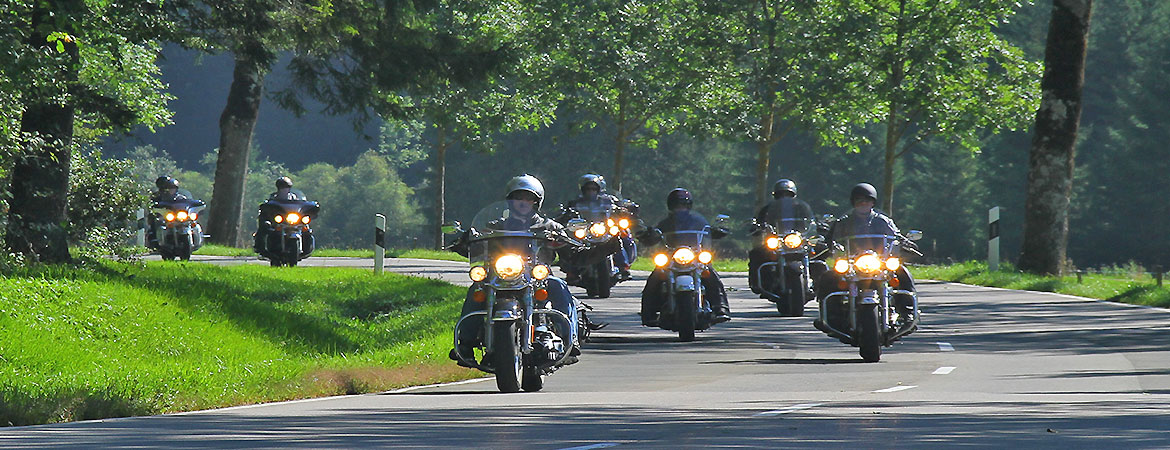 Motorcycle Tours Europe on a Harley-Davidson motorbike